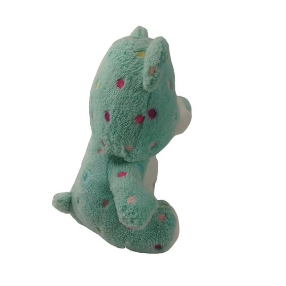 Kellytoy Mint Green Polka Dot Stars On Belly Bear Plush 12" Stuffed Animal - Picture 3 of 6